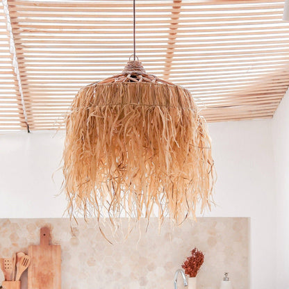 Raffia Hängelampe | KAIA